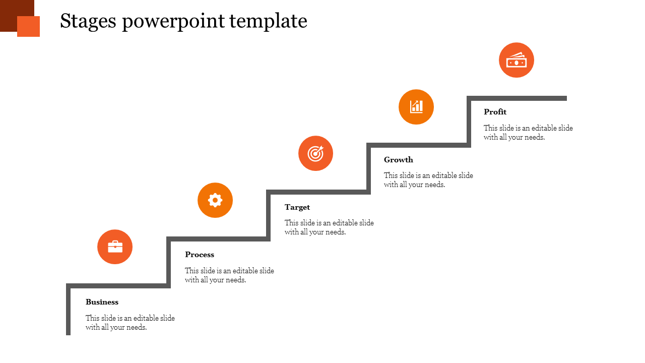 Free - Creative Five Stage PowerPoint Template Presentation